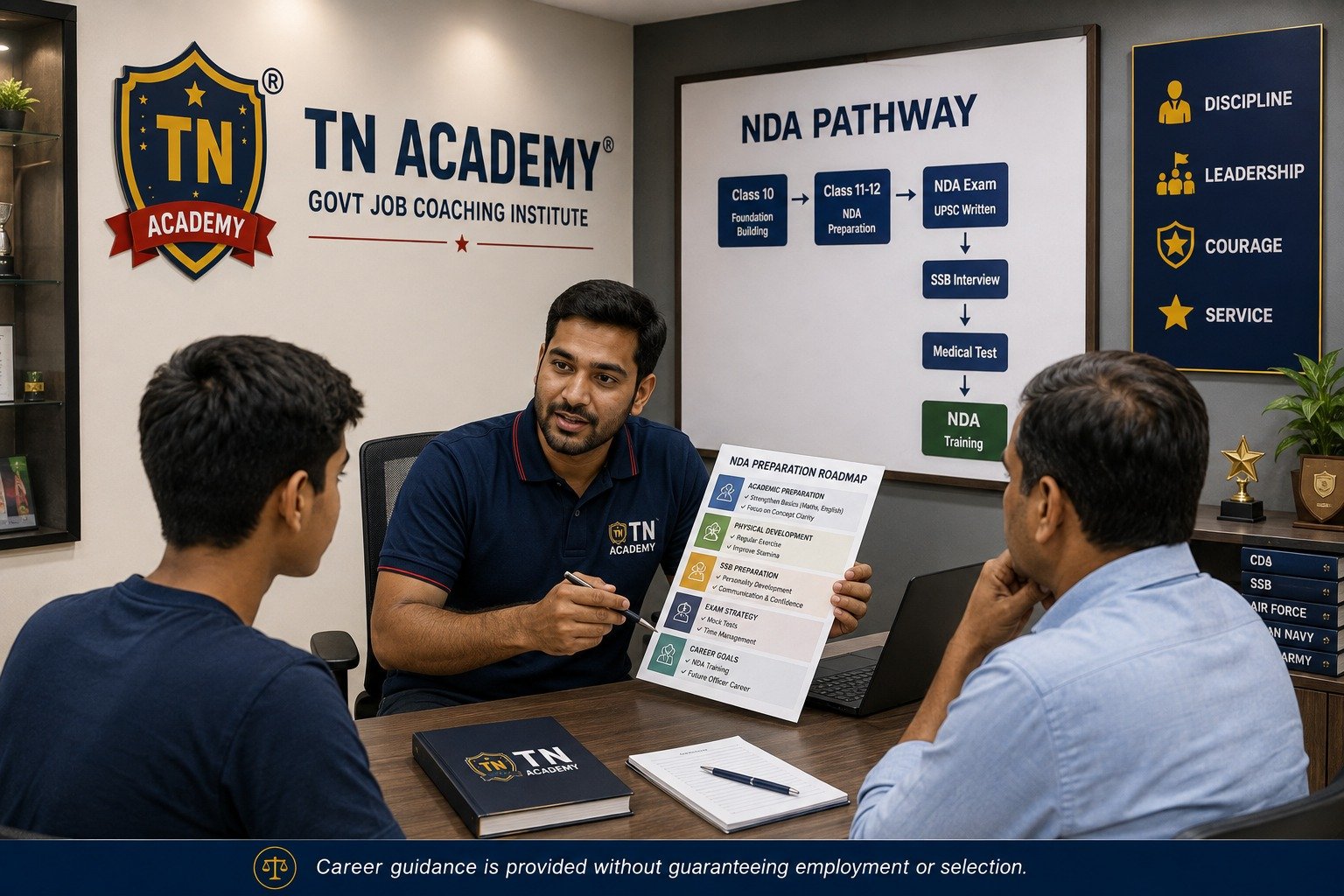 Career counselling session with student