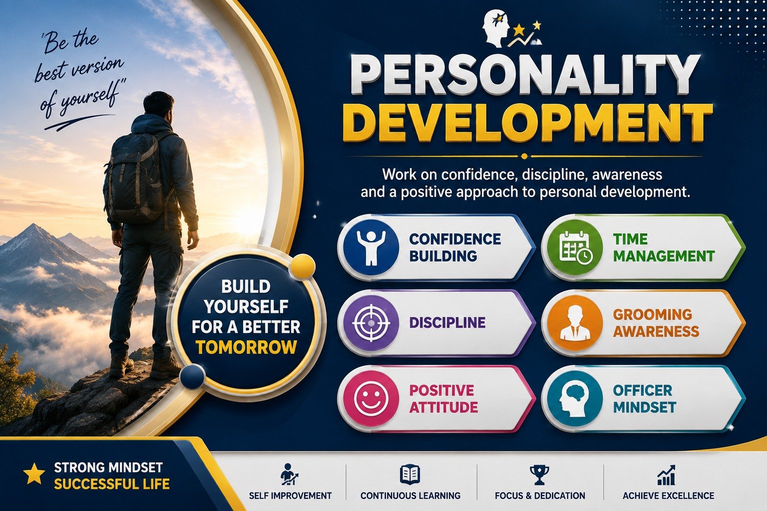 Students participating in personality development activity