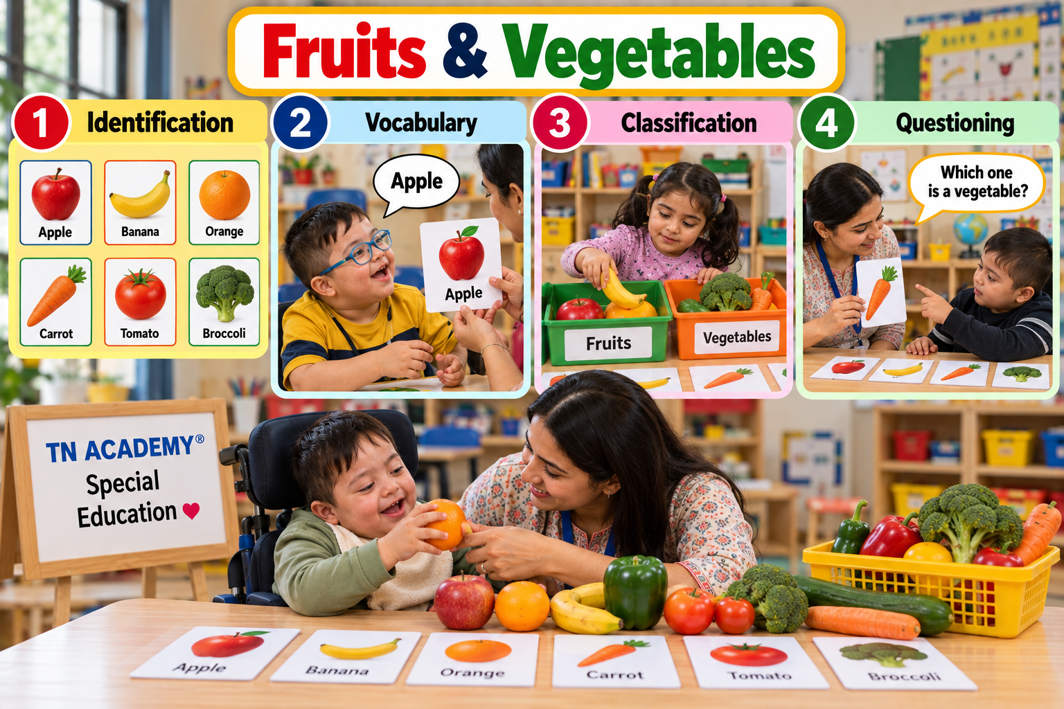 Fruits and Vegetables Teaching