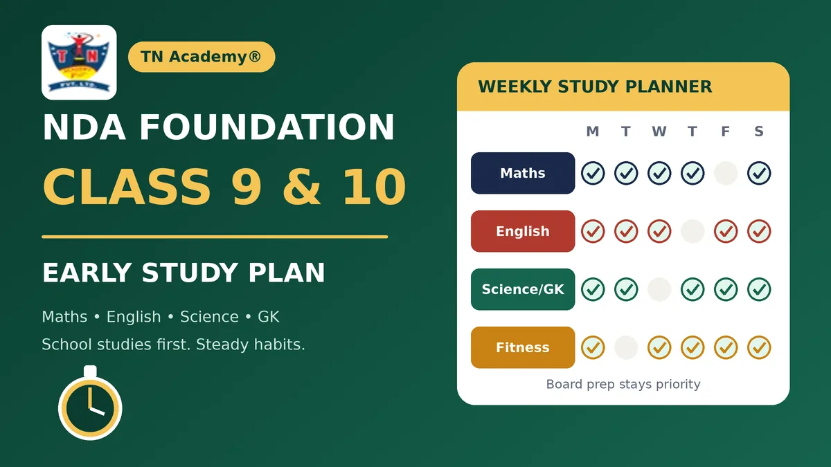 NDA Foundation for Classes 9 and 10: An Early Preparation Study Plan