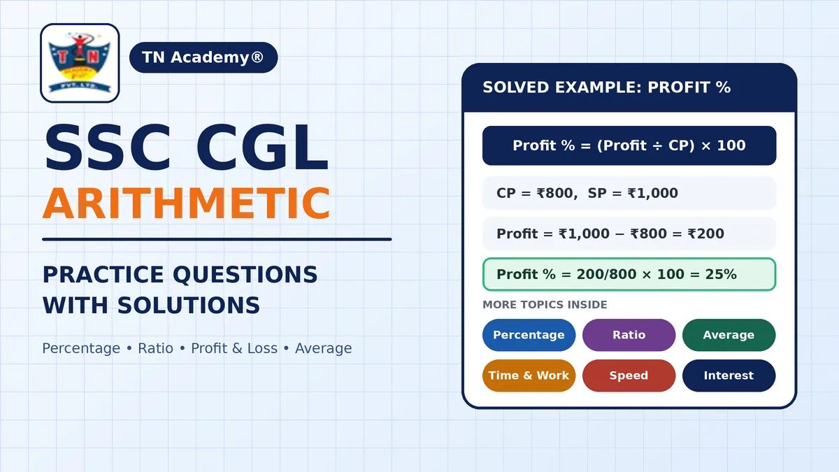 SSC CGL Quantitative Aptitude: Arithmetic Practice Questions